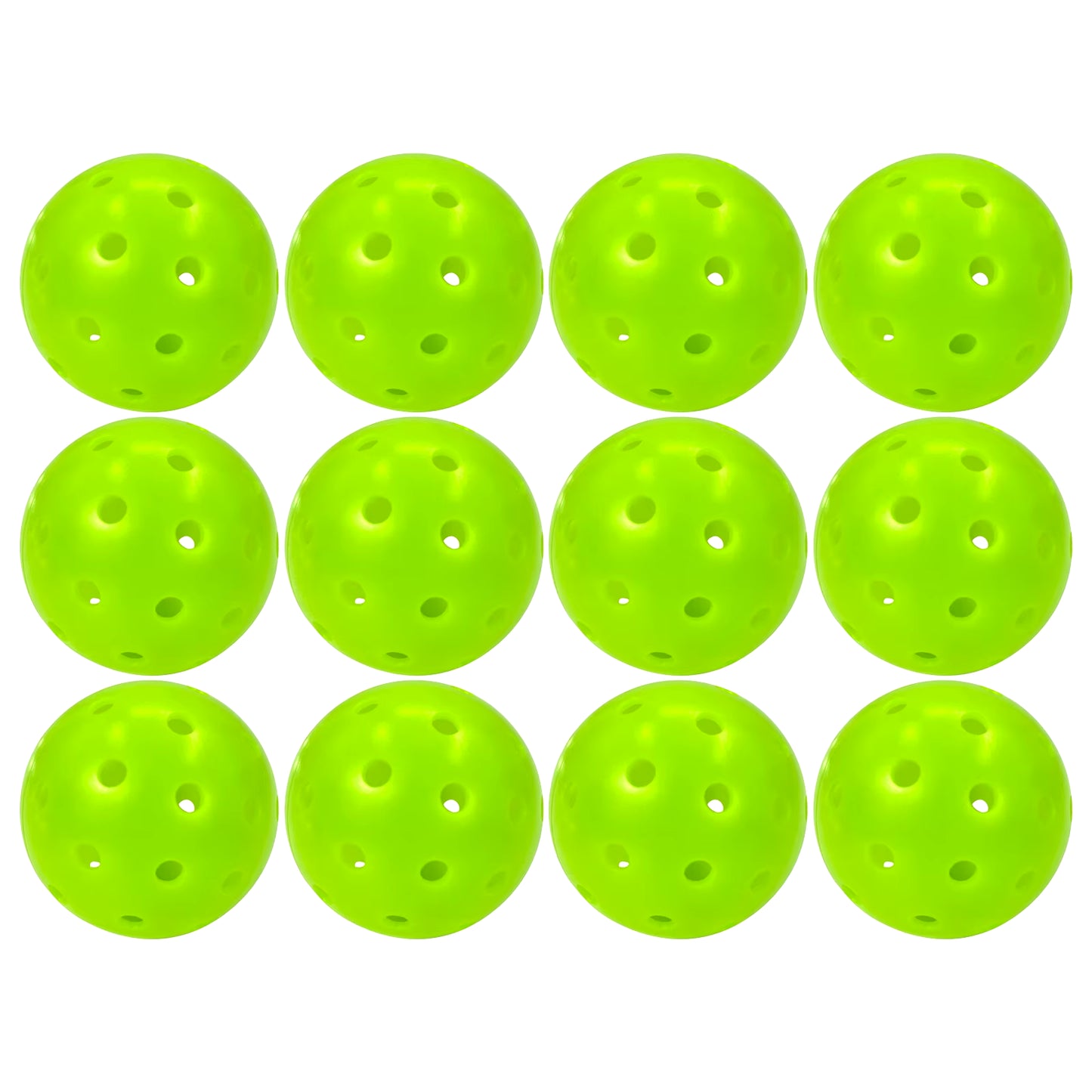 Juciao Competition Ball 40 Hole Outdoor Pickleball Balls Lime Green Pickleballs High Bounce True Flight, Durable