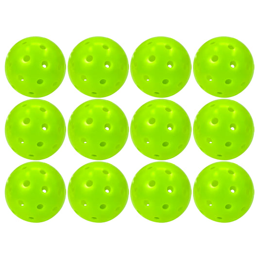 Juciao Competition Ball 40 Hole Outdoor Pickleball Balls Lime Green Pickleballs High Bounce True Flight, Durable