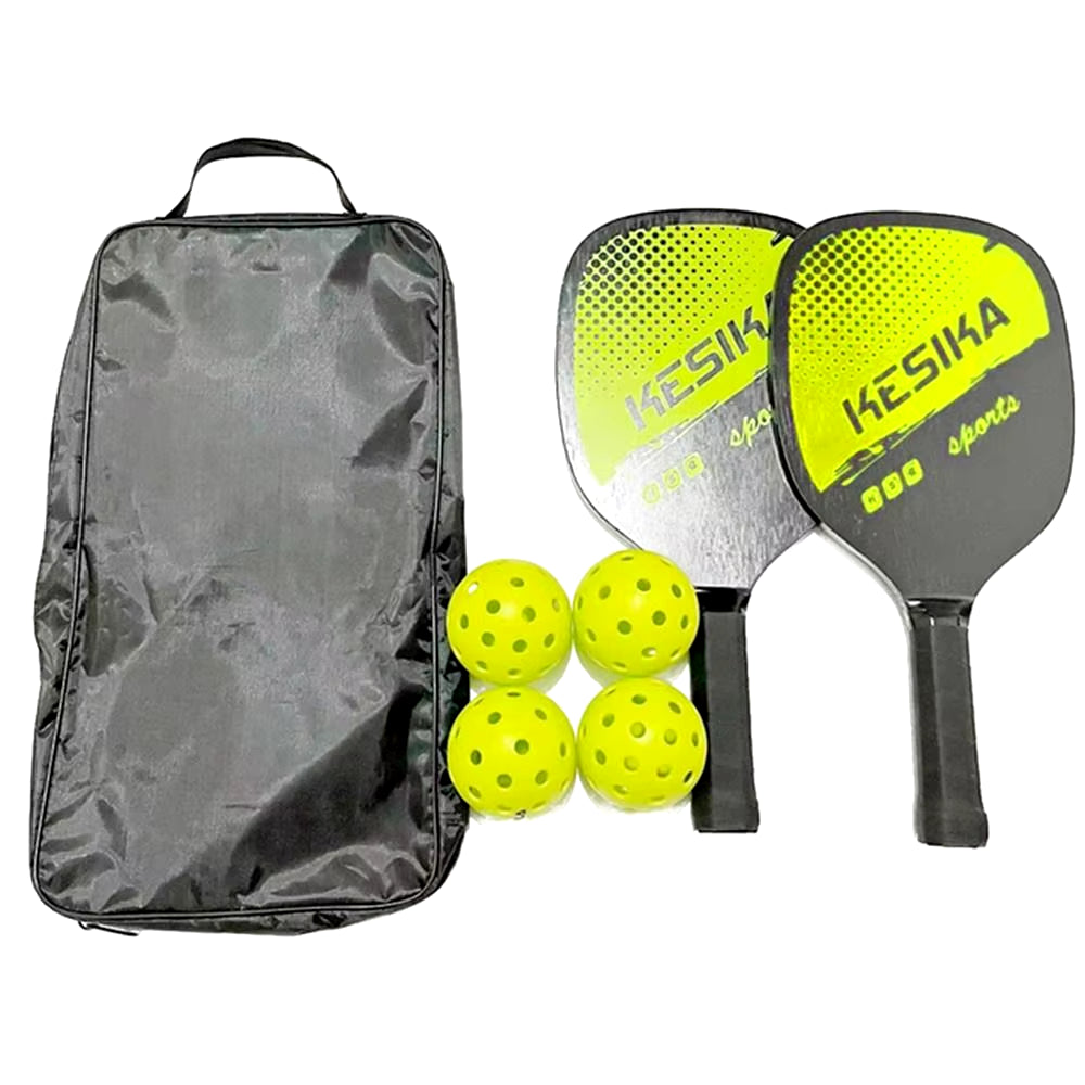 Pickleball Paddles Set Non-Slip Rackets Honeycomb Core 4 Balls Portable Racquet Cover Carrying Bag Kit Men Women Indoor Outdoor