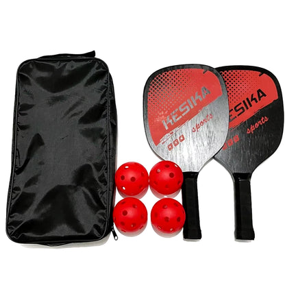 Pickleball Paddles Set Non-Slip Rackets Honeycomb Core 4 Balls Portable Racquet Cover Carrying Bag Kit Men Women Indoor Outdoor