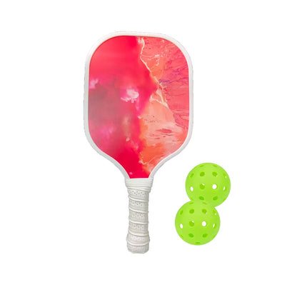 Pickleball Paddles Set Fiberglass Surface Non-Slip Grip Durable Lightweight Pop Tennis Sports Accessory Traction and Stability