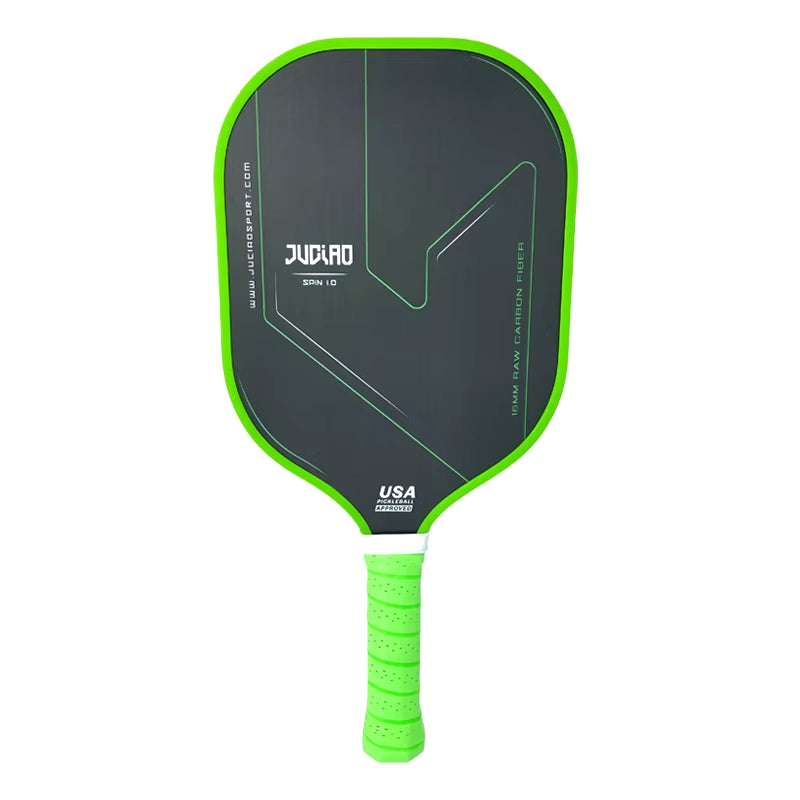 JUCIAO Thermoformed Unibody T700 Raw Carbon Fiber USAPA Approved Pickleball Paddle Spin Textured Surface with Foam Edge