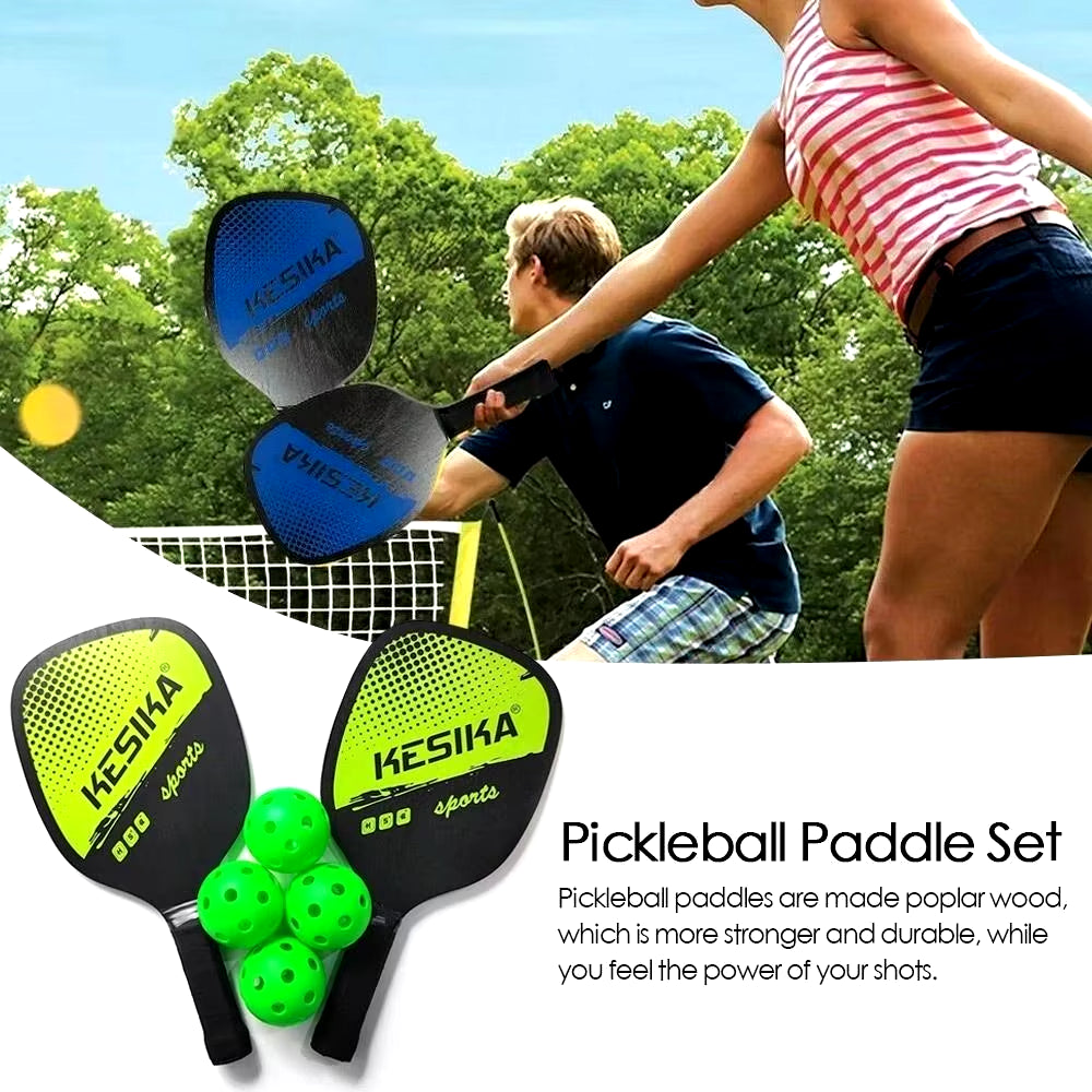 Pickleball Paddles Set Non-Slip Rackets Honeycomb Core 4 Balls Portable Racquet Cover Carrying Bag Kit Men Women Indoor Outdoor