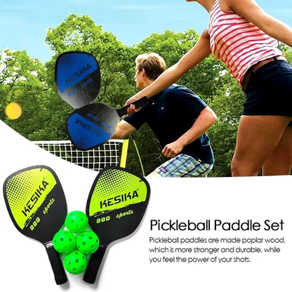 Pickleball Paddles Set Non-Slip Rackets Honeycomb Core 4 Balls Portable Racquet Cover Carrying Bag Kit Men Women Indoor Outdoor