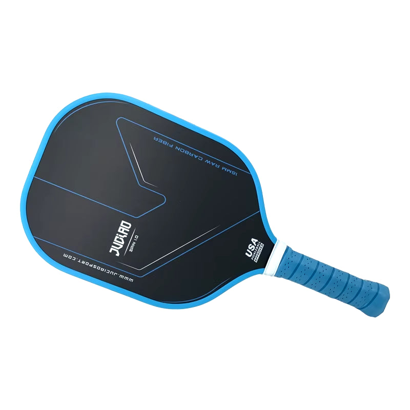 JUCIAO Thermoformed Unibody T700 Raw Carbon Fiber USAPA Approved Pickleball Paddle Spin Textured Surface with Foam Edge