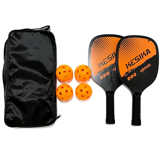 Pickleball Paddles Set Non-Slip Rackets Honeycomb Core 4 Balls Portable Racquet Cover Carrying Bag Kit Men Women Indoor Outdoor