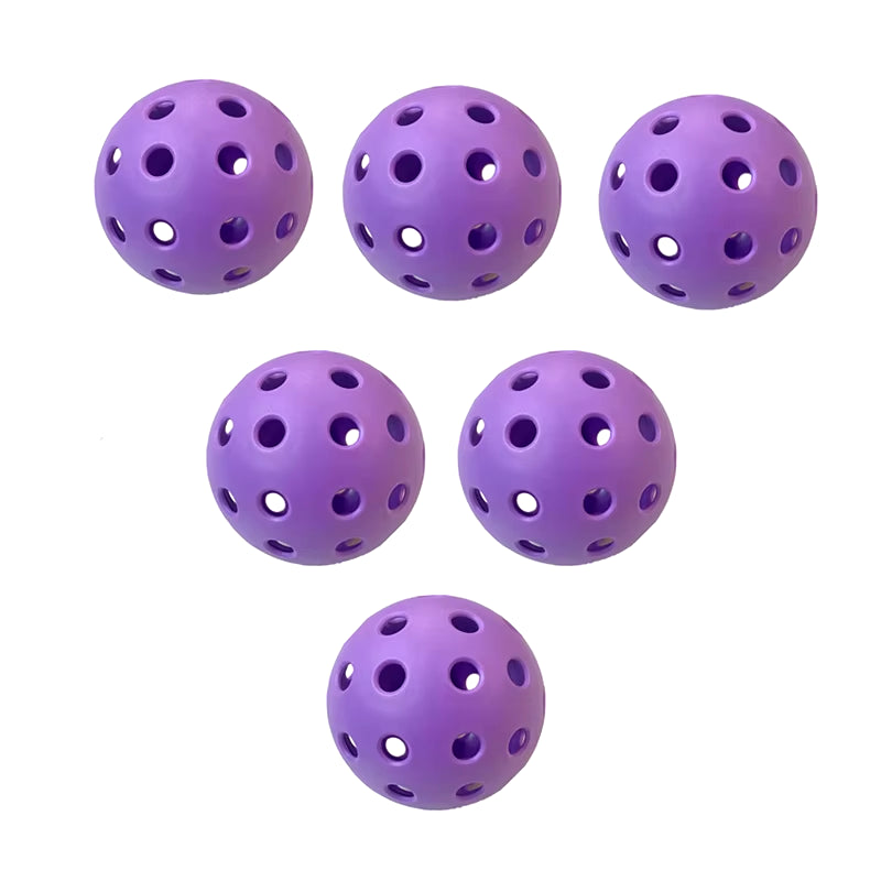 6Pcs Pickleball 40 Holes 74Mm Outdoor Colorful Pickleballs Durable Training and Entertainment Paddle Ball for Practice Sports