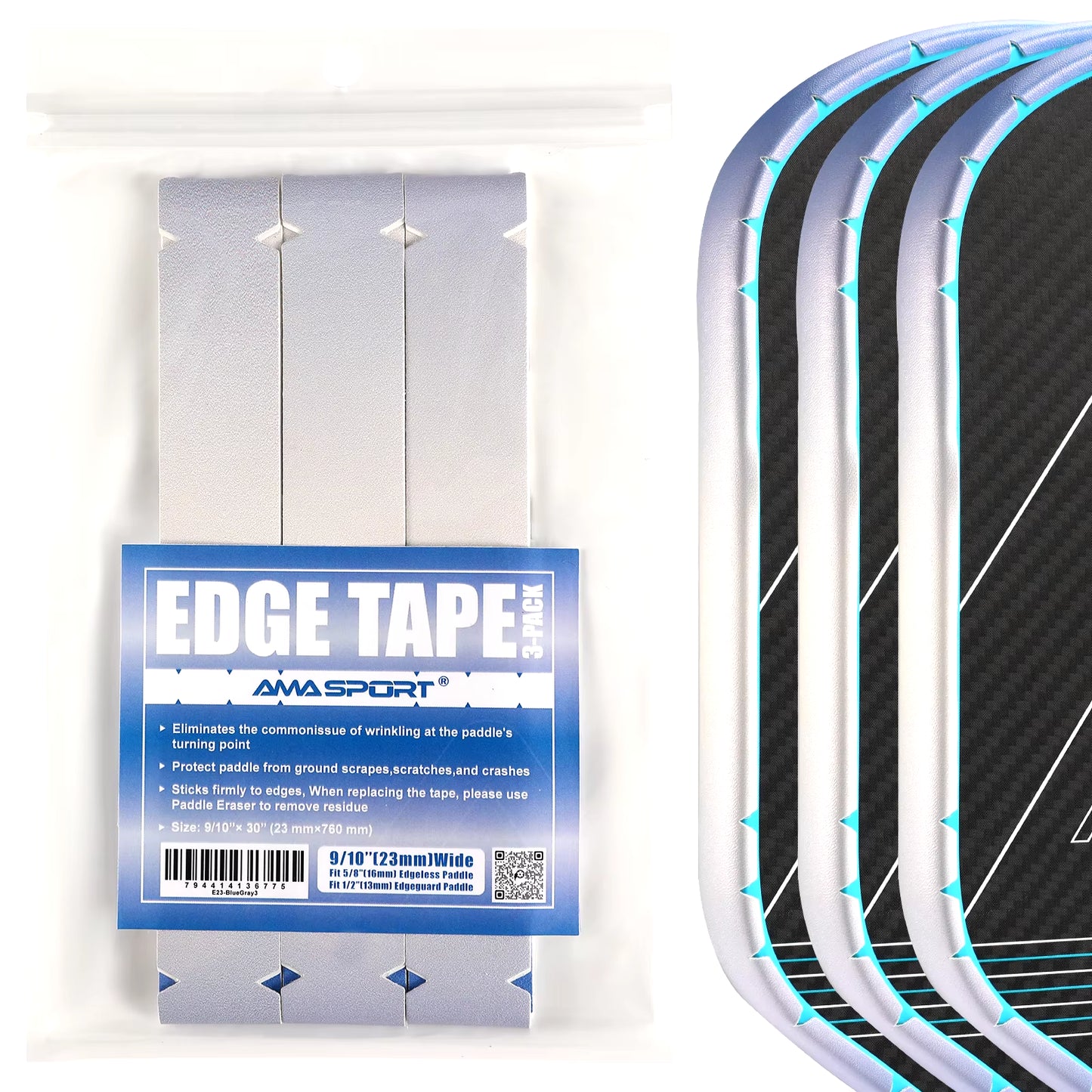 Pickleball Paddle Protection Tape 20Mm/23Mm/26Mm Paddle Head Edge Guard Racket Edge Protection Tapes