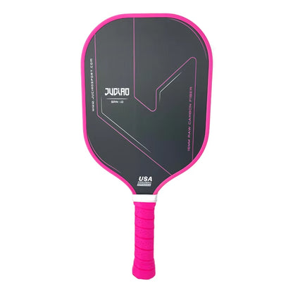 JUCIAO Thermoformed Unibody T700 Raw Carbon Fiber USAPA Approved Pickleball Paddle Spin Textured Surface with Foam Edge