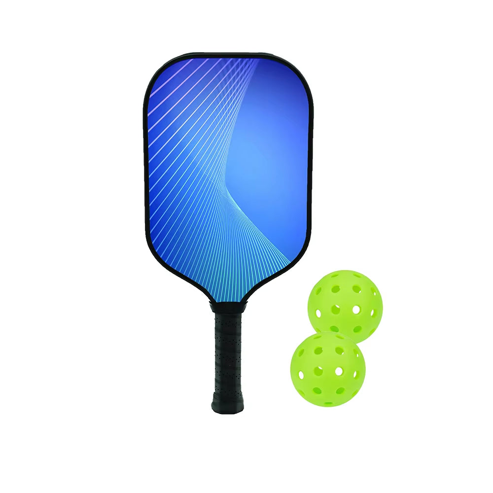 Pickleball Paddles Set Fiberglass Surface Non-Slip Grip Durable Lightweight Pop Tennis Sports Accessory Traction and Stability