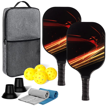 Pickleball Paddles USAPA Approved Graphite Pickleball Set Rackets Beach Tennis Sports Outdoor Pickleball Racquet Cricket Ball