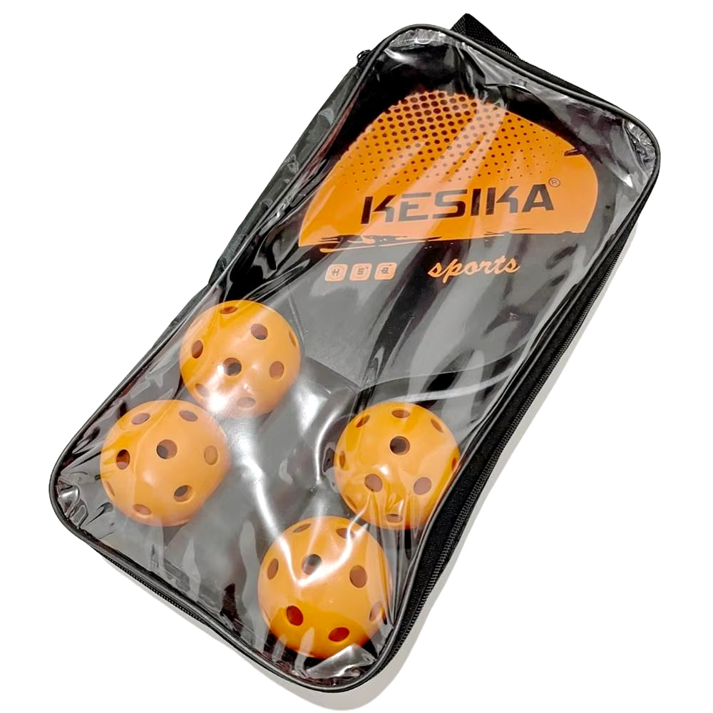 Pickleball Paddles Set Non-Slip Rackets Honeycomb Core 4 Balls Portable Racquet Cover Carrying Bag Kit Men Women Indoor Outdoor