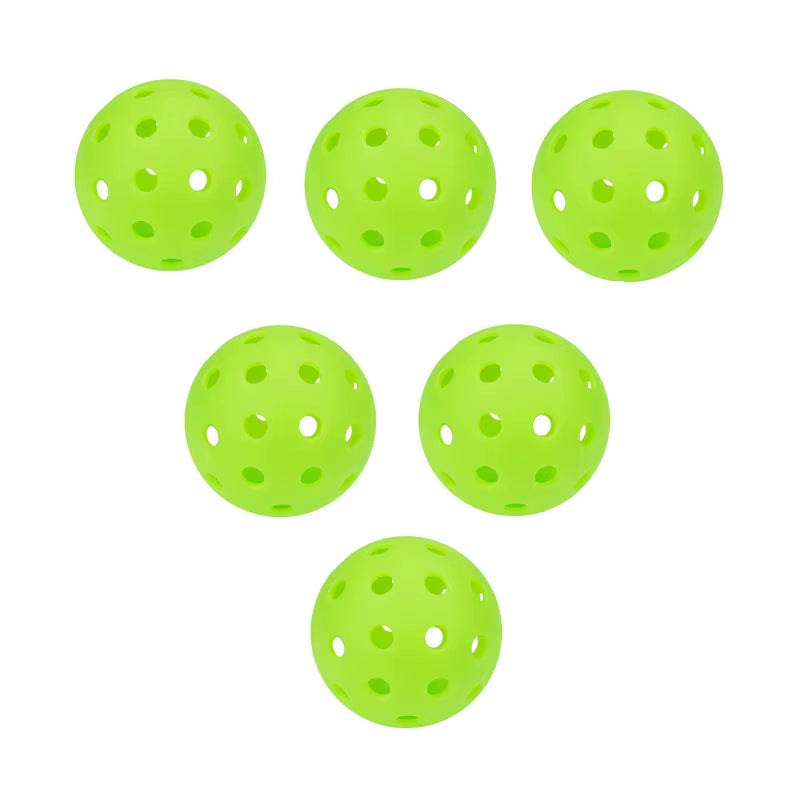 6Pcs Pickleball 40 Holes 74Mm Outdoor Colorful Pickleballs Durable Training and Entertainment Paddle Ball for Practice Sports