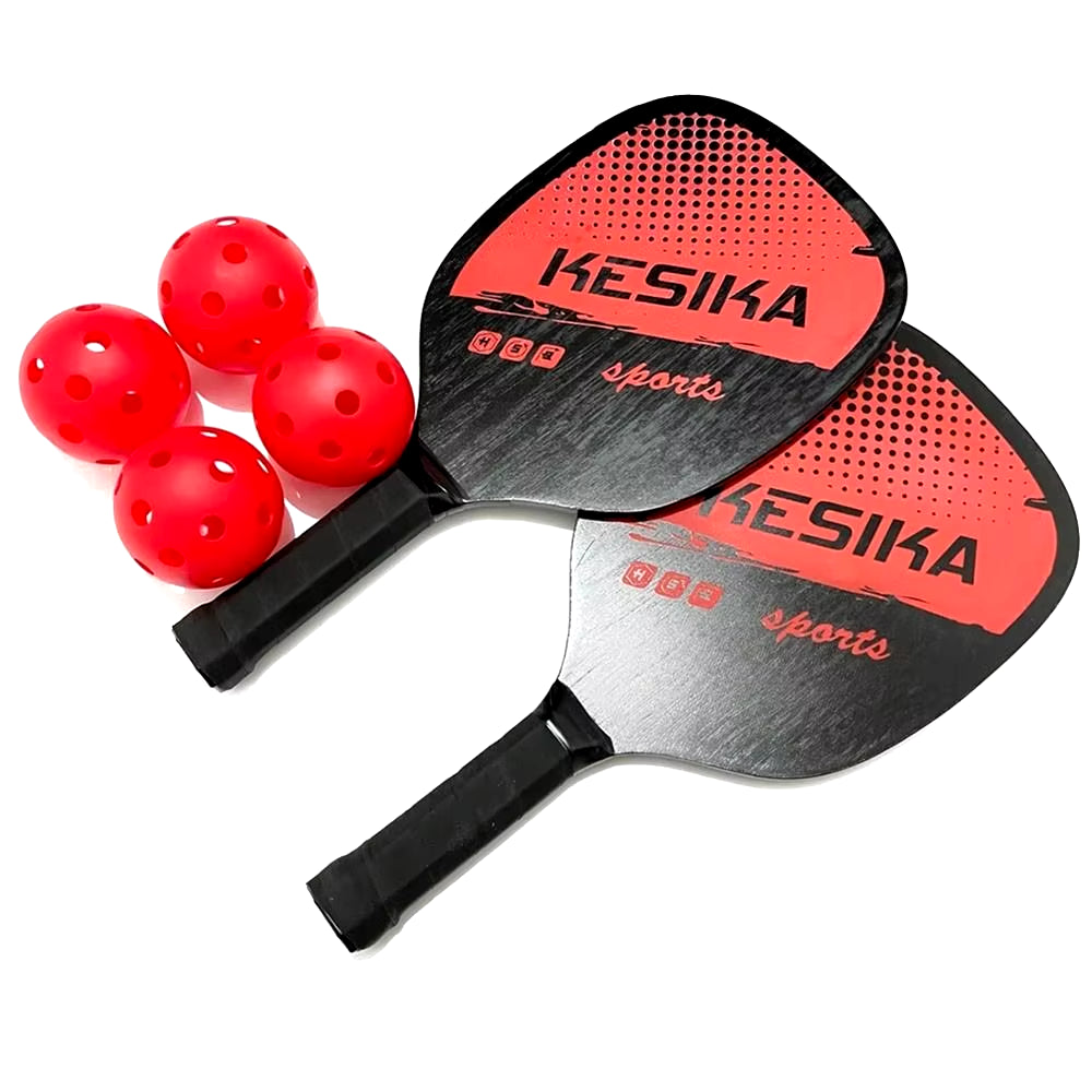 Pickleball Paddles Set Non-Slip Rackets Honeycomb Core 4 Balls Portable Racquet Cover Carrying Bag Kit Men Women Indoor Outdoor