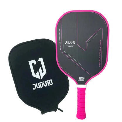 JUCIAO Thermoformed Unibody T700 Raw Carbon Fiber USAPA Approved Pickleball Paddle Spin Textured Surface with Foam Edge